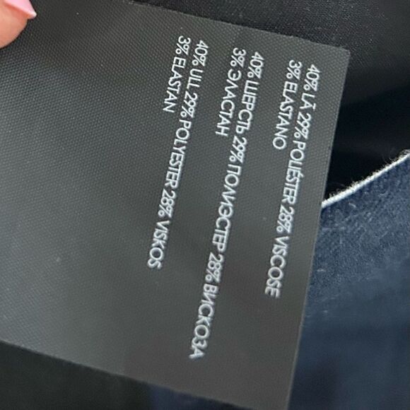 NEW Club Monaco Black Blue Ryanne slim leg Pant Size 0 - Picture 10 of 15